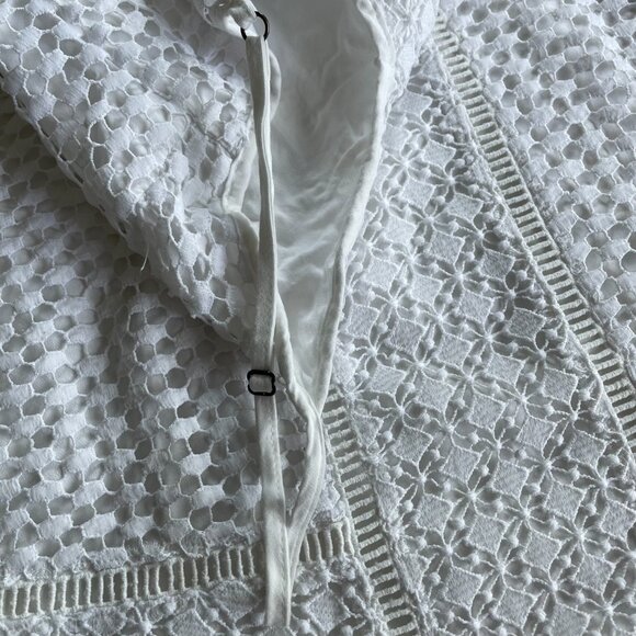 Abercrombie & Fitch White Eyelet Lace Mini Dress XS - Picture 6 of 12